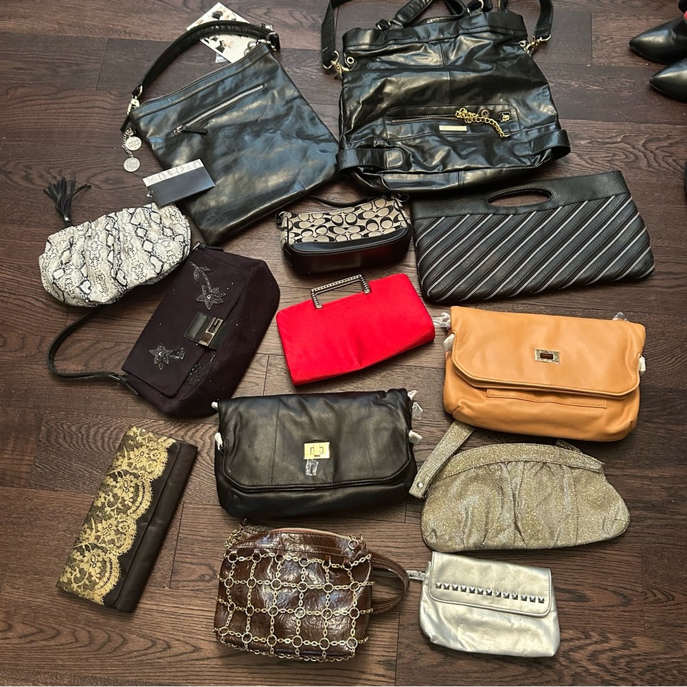 Womens purses handbags clutch assorted designer leather coach Christian Siriano